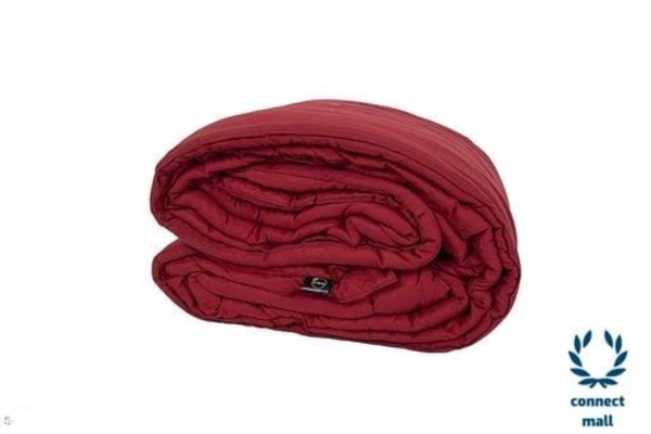 Elegant 200 GSM Microfibre Comforter Single Bed for Winter | Luxurious Quilt Blanket Double Bed | Soft Microfiber Qulits AC Comforters | Size 90X60 Inch Maroon - Free Size, Maroon, Cotton, Pack of1